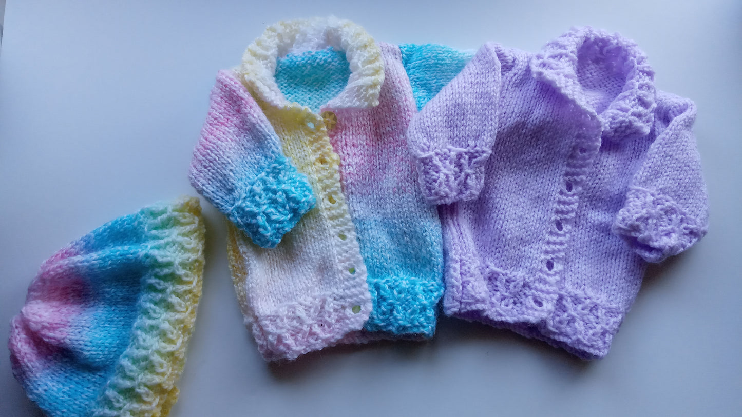 Preemie cardigans